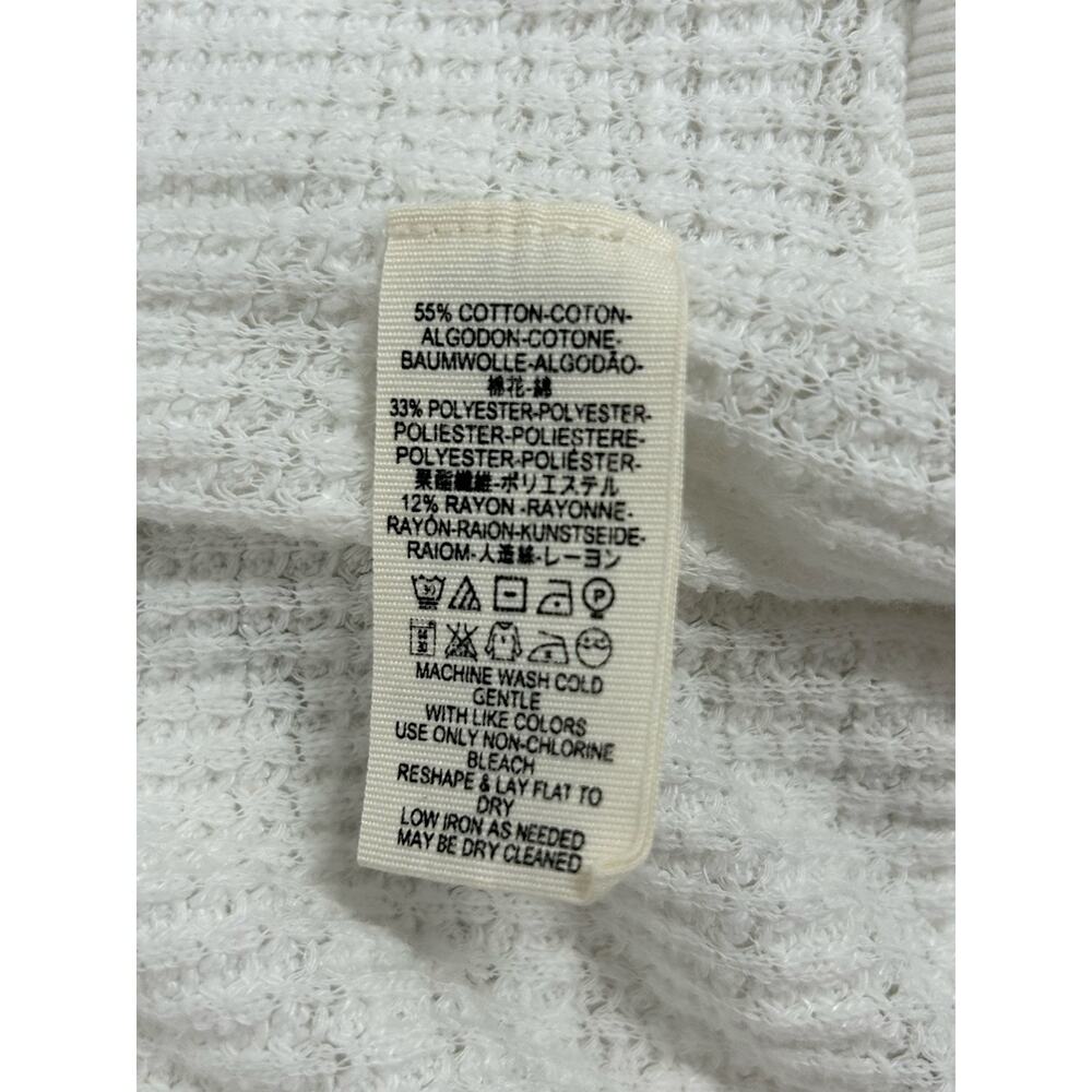 We the Free FREE PEOPLE White  Coraline Thermal Knit Top Oversized Top Women’s M - Picture 6 of 10